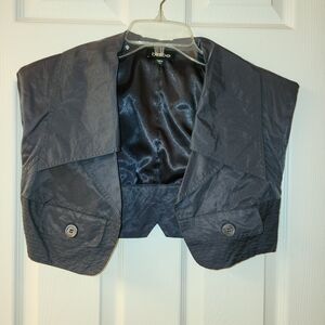 Bebe Women's Dark Gray Buttoned Vest